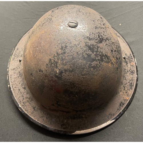 2178 - WW2 British Home Front ARP Steel helmet, 6 3/4 liner by Helmets Ltd dated 1939, ARP Officers whistle... 