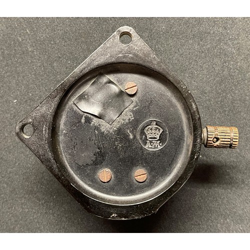 2183 - WW2 British RAF Aircraft Cockpit Clock MKII. 6105/44 marked to dial. 8 day movement. Runs and ticks.