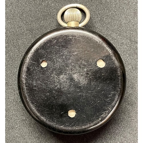 2185 - WW2 British Royal Signals Wireless Set Black Bakelite Pocket Watch Holder ZA4250 containing a Carley... 