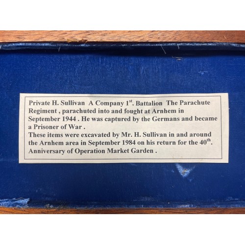 2186 - WW2 British Arnhem Operation Market-Garden Relics Finds. Recovered in 1984 by a Veteran of the Battl... 