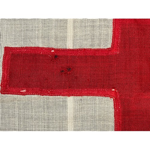 2187 - WW2 Free French Flag with Cross of Lorraine. Multipart construction and double sided. Size marked 