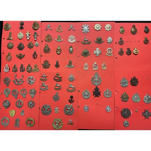 2193 - A collection of approx. 85 British Cap badges plus some collar dogs to include: RE inc Officers Bron... 