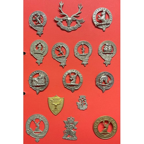 2193 - A collection of approx. 85 British Cap badges plus some collar dogs to include: RE inc Officers Bron... 