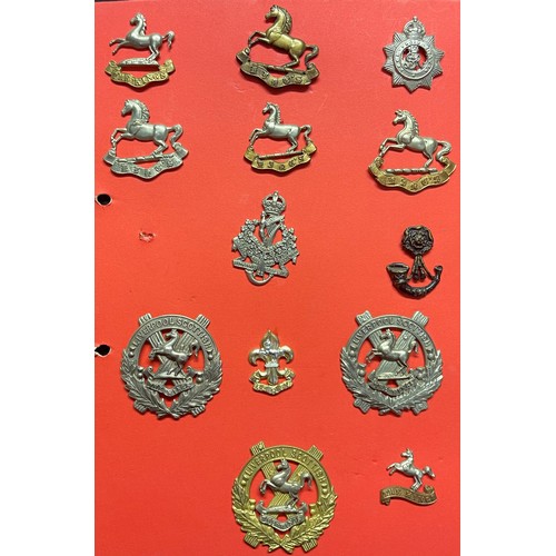 2193 - A collection of approx. 85 British Cap badges plus some collar dogs to include: RE inc Officers Bron... 