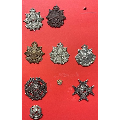 2193 - A collection of approx. 85 British Cap badges plus some collar dogs to include: RE inc Officers Bron... 