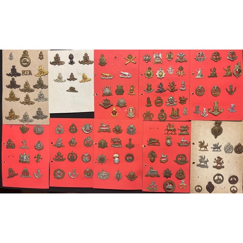 2195 - A collection of approx. 120 British Cap badges to include: Royal Artillery, Queen Own Yeomanry, Inis... 