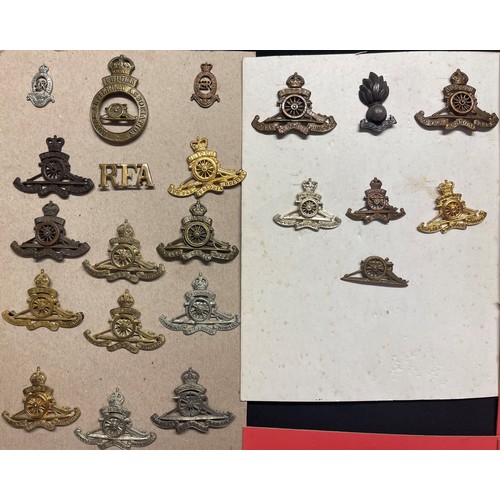 2195 - A collection of approx. 120 British Cap badges to include: Royal Artillery, Queen Own Yeomanry, Inis... 