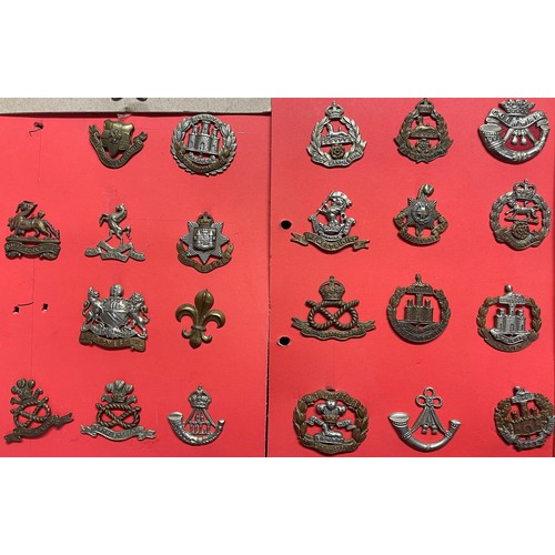 2195 - A collection of approx. 120 British Cap badges to include: Royal Artillery, Queen Own Yeomanry, Inis... 