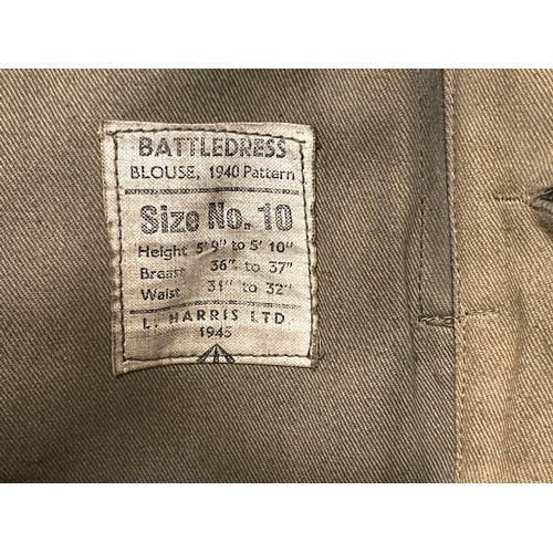 2209 - WW2 British 1940 pattern REME Battledress Blouse with all original insignia. Embroidered REME Should... 