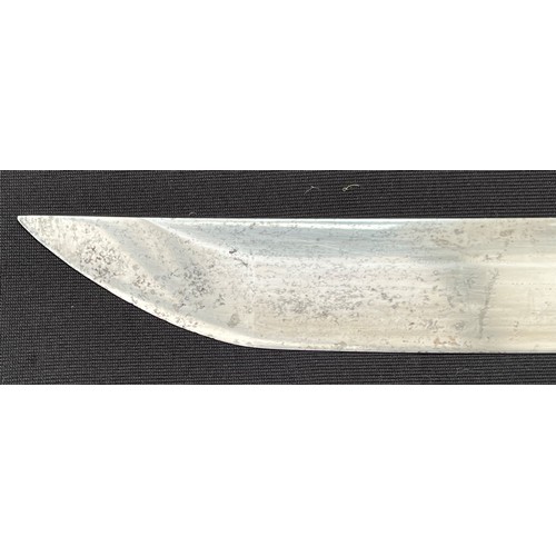 2217 - WW2 Imperial Japanese Officers Shin Gunto Katana Sword. Single edged 660mm long blade. Tang is signe... 