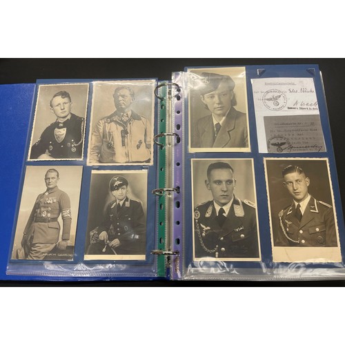 2222 - WW2 Third Reich Collection of Photographs and Portrait Postcards. A good quality collection of image... 