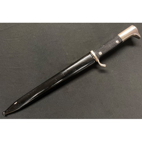 2226 - WW2 Third Reich Dress Bayonet with single edged fullered blade 244mm in length, maker marked 