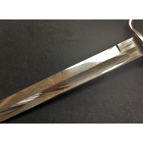 2226 - WW2 Third Reich Dress Bayonet with single edged fullered blade 244mm in length, maker marked 