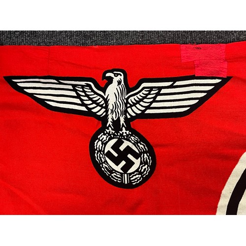 2232 - WW2 Third Reich Reichsdienstflagge. Size 80cm x 135cm. Kriegsmarine Eagle M acceptance stamp. Maker ... 