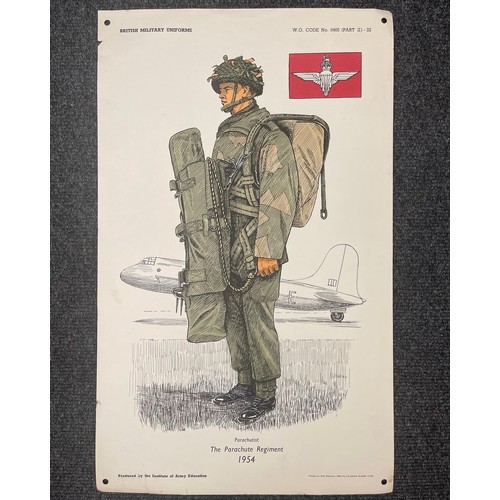 2235 - Post war British Army Institute of Education Posters. Each measure 50cm x 31cm. Holes at corners for... 