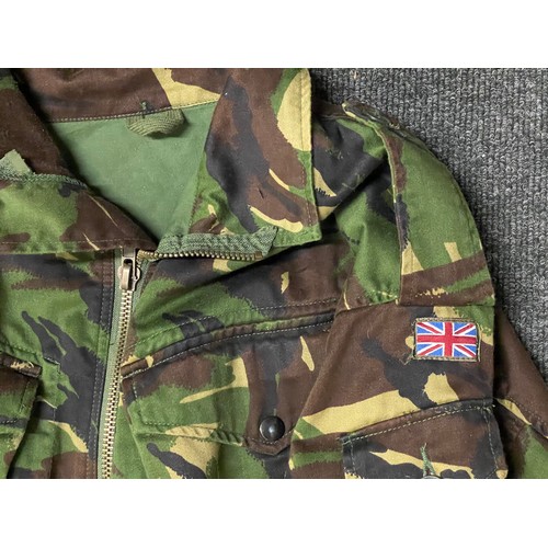 2254 - Three British Army DPM Pattern Smocks: One in rip stop material size 180 height, 104 chest with glid... 