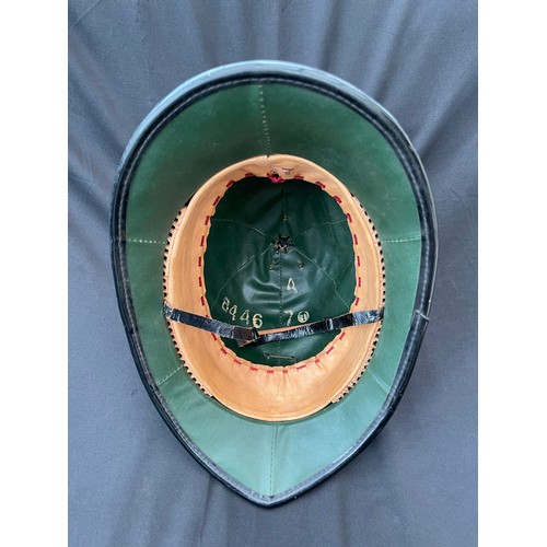 2260 - Royal Ulster Constabulary Police Officers Custodian Helmet with small Queens Crown Badge. Size 7. Co... 