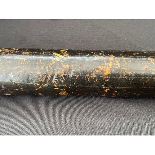 2263 - Victorian Painted Police Truncheon. 465mm in length. Black painted shaft with Queens Crown in gold, ... 