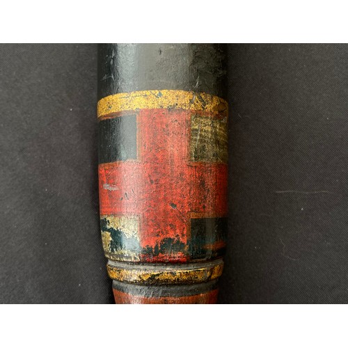 2266 - William IV Painted Police Constables Truncheon. 290mm in length. Painted with Crown along with 