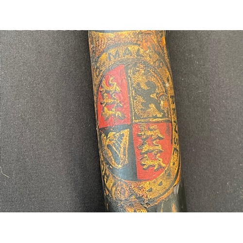 2268 - Victorian Painted Police Constables Truncheon. Painted 