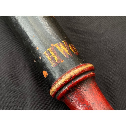 2271 - Victorian Police Constables Painted Truncheon. Black with 