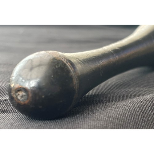 2273 - George III Police Constables Painted Truncheon. 265mm in length. Painted black overall with Crown an... 