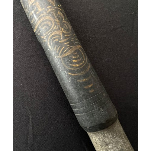 2274 - William IV Police Constables Painted Truncheon. 400mm in length. Painted decoration of Crown and Ini... 