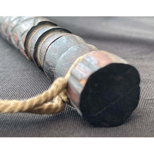 2275 - Victorian Police Constables Truncheon or Cosh. Carved grip with ebonised finish.