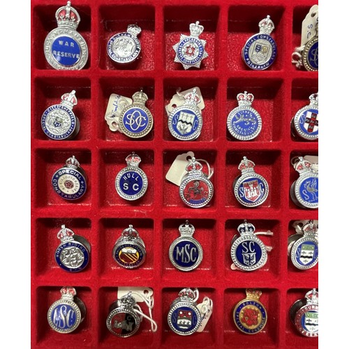 2278 - A collection of 50 Kings Crown Enamel Special Constables Lapel badges.