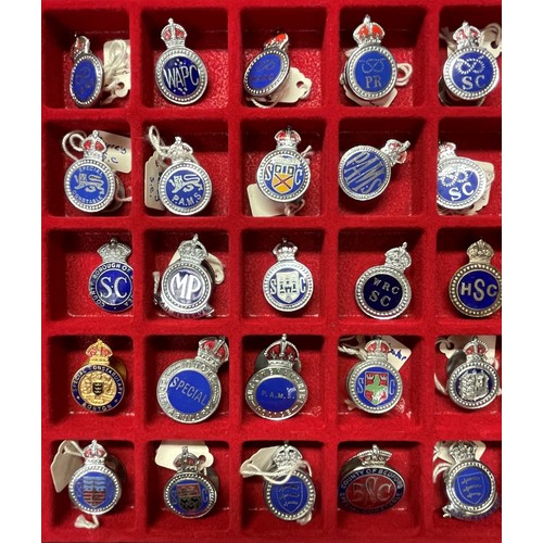 2278 - A collection of 50 Kings Crown Enamel Special Constables Lapel badges.