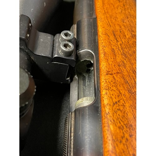 2288 - Anschutz Model 1420 .22 Long Rifle Cal Bolt action rifle serial no 325664. Fitted with a Moderator. ... 