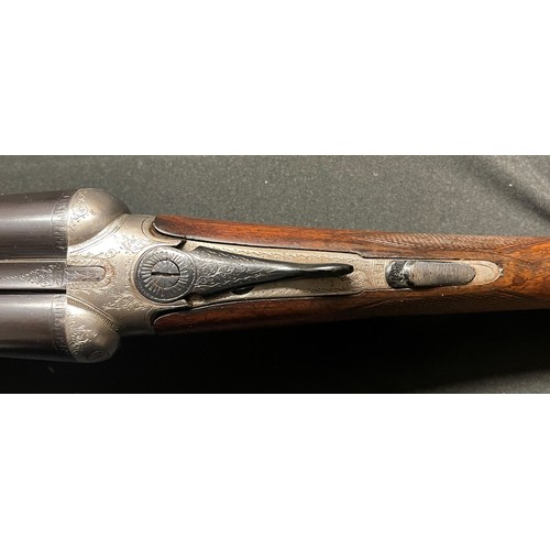 2295 - Thomas Bland 12 Bore Double Barrel Side by Side Shotgun. No serial number. Top rib marked 