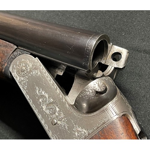 2295 - Thomas Bland 12 Bore Double Barrel Side by Side Shotgun. No serial number. Top rib marked 