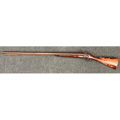 2304 - 6 Bore Percussion Cap double barrel side by side muzzle loading Punt Shotgun with 102cm long barrels... 