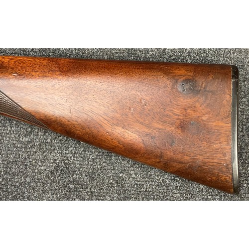 2306 - 12 Bore Hammer gun Side by Side Shotgun by J Manton, London with 755mm long barrels. No serial numbe... 