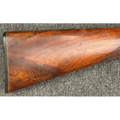 2306 - 12 Bore Hammer gun Side by Side Shotgun by J Manton, London with 755mm long barrels. No serial numbe... 