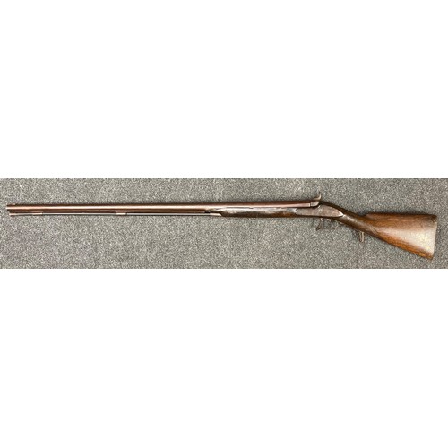 2307 - 9 Bore Percussion Cap Muzzle Loading Single Barrel Shotgun with 101cm long barrel. No makers mark or... 