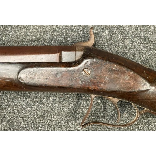 2307 - 9 Bore Percussion Cap Muzzle Loading Single Barrel Shotgun with 101cm long barrel. No makers mark or... 