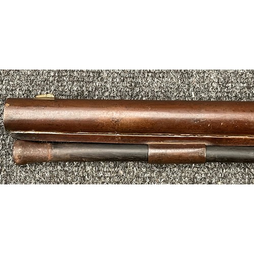 2307 - 9 Bore Percussion Cap Muzzle Loading Single Barrel Shotgun with 101cm long barrel. No makers mark or... 