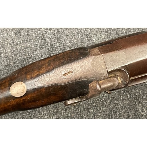 2307 - 9 Bore Percussion Cap Muzzle Loading Single Barrel Shotgun with 101cm long barrel. No makers mark or... 