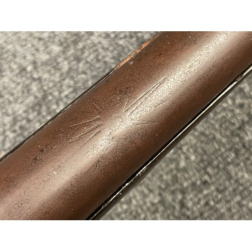 2307 - 9 Bore Percussion Cap Muzzle Loading Single Barrel Shotgun with 101cm long barrel. No makers mark or... 