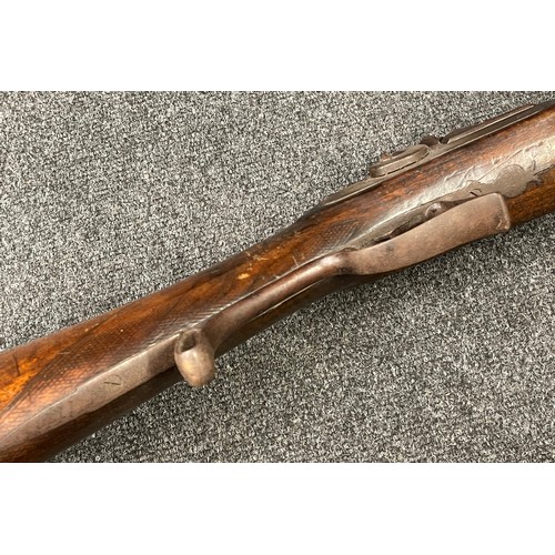 2307 - 9 Bore Percussion Cap Muzzle Loading Single Barrel Shotgun with 101cm long barrel. No makers mark or... 