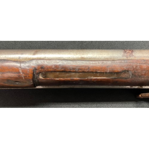 2312 - A percussion cap carbine with 800mm long barrel, bore approx. 16mm. Action holds at half cocked posi... 