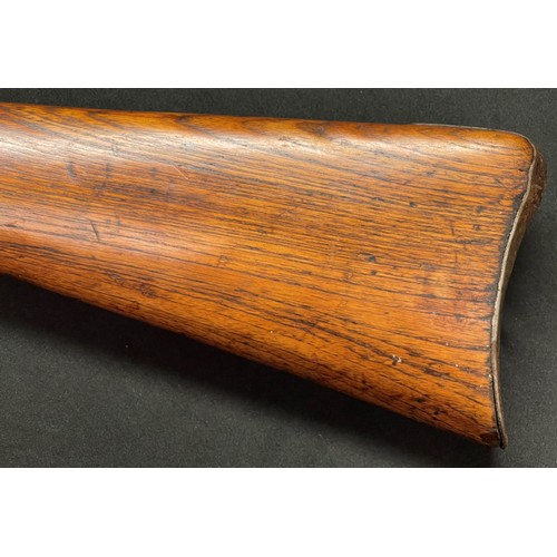 2312 - A percussion cap carbine with 800mm long barrel, bore approx. 16mm. Action holds at half cocked posi... 