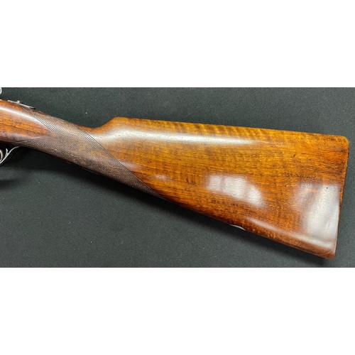 2315 - AYA 12 Bore Side by Side Shotgun serial number 484403. Ejector. Double trigger. 713mm long barrels. ... 