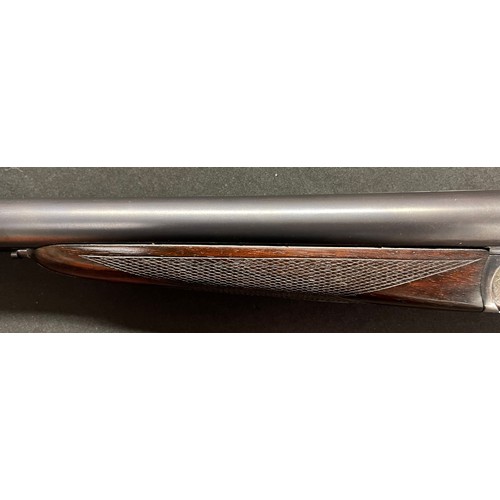 2315 - AYA 12 Bore Side by Side Shotgun serial number 484403. Ejector. Double trigger. 713mm long barrels. ... 