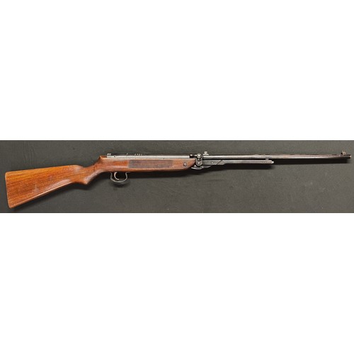 2332 - Webley Mark 3 .22 cal Air Rifle serial number 25598. Barrel length 460mm. Overall length 108.5cm. Wo... 