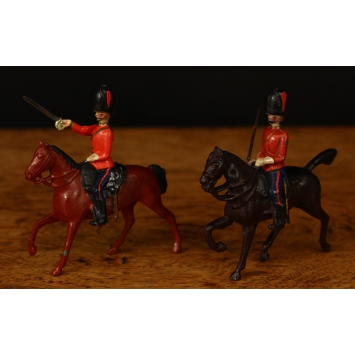 3372 - W Britain (Britains) figures from Types of The British Army set No.93, comprising two mounted Coldst... 