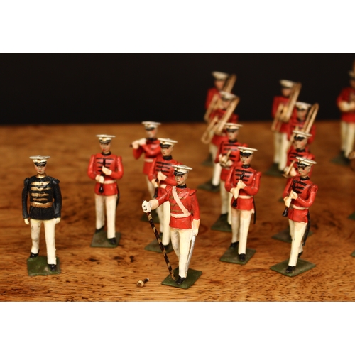 3390 - W Britain (Britains) No.2112 United States band of the Marine Corps in summer dress uniform, compris... 