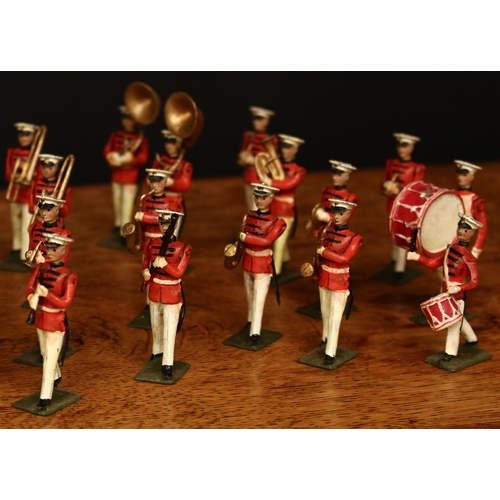 3390 - W Britain (Britains) No.2112 United States band of the Marine Corps in summer dress uniform, compris... 